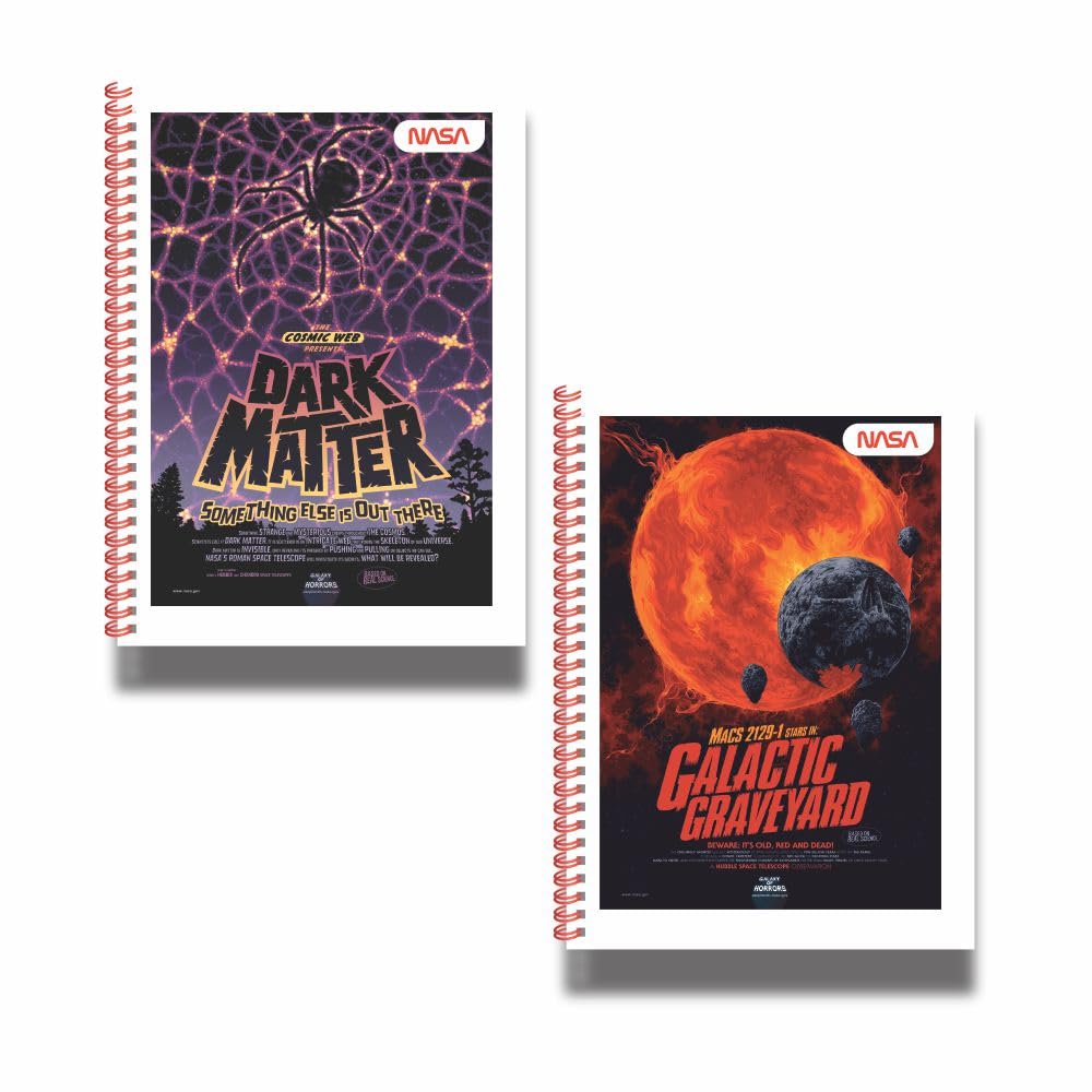 Anupam NASA 1 Subject Notebook A4, 70 GSM, 70 Sheets (140 Pages) College Ruled/Plain Spiral Subject Notebook for Work, School Supplies, Home & Office, Writing Journal